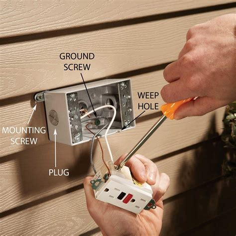 how to attach an outdoor electrical box|installing wall mounted electrical boxes.